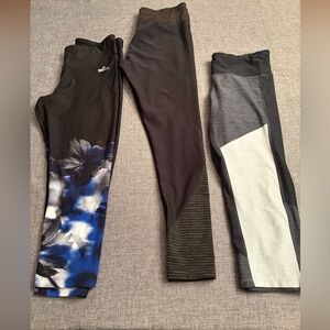 3 Pairs Women’s Athletic Leggings - Spalding & Champion - Size Medium